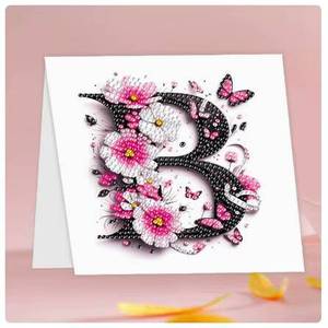Nouvelles cartes de vœux DIY 5D à peindre au diamant avec enveloppes, art décoratif en strass pour offrir - Product Image 3