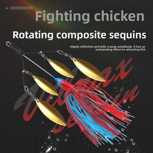 Leurre de pêche en haute mer WEIHE, spinner réfléchissant à longue portée avec jupe en caoutchouc, <span class=keywords><strong>jig</strong></span> de pêche pour bar et saumon - Product Image 4