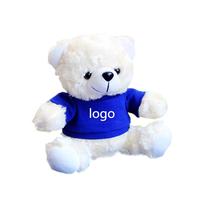 Cadeau d'entreprise personnalisé, porte-clés en peluche doux et léger, t-shirt, logo d'ours, forme 3D, vente en gros