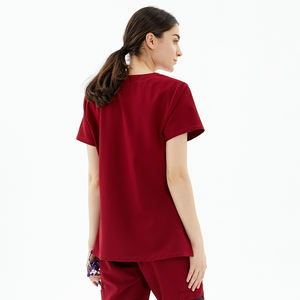 Conjuntos de Uniformes Médicos de Manga Corta para Mujer, Tallas Grandes, Ecológicos, de Tela Tejida de Spandex/Poliéster, Absorbentes, para Hospital - Product Image 4