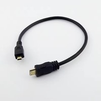 Kabel Adaptor Data Video Pria Tipe D Kompatibel dengan HDMI 1.4 Mini Male ke Micro HDMI 1080P 1FT