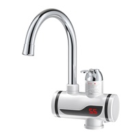 Chauffe-eau instantané 3000W 220V en ABS et acier inoxydable pour cuisine et salle de bain avec affichage numérique, poignée unique, monotrou