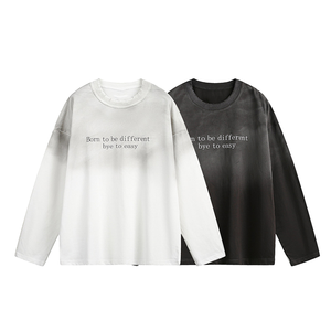 Sweat-shirt à capuche oversize premium pour homme, effet vieilli, délavé à l'acide, manches longues, 100% coton, ODM - Product Image 1