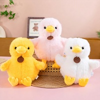 Fabrication OEM ODM, Vente en gros directe usine : Peluche canard avec étiquette volante en tissu polaire corail doux de 8 pouces, personnalisable OEM pour la vente en gros aux magasins de jouets