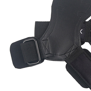Sangles de poignet de soutien robustes pour haltérophilie en forme de Y avec protège-paume en caoutchouc et sangle d'assistance pour la préhension, pour tractions et fitness - Product Image 4