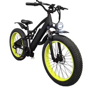 Vélo électrique sport à double suspension avec pneus neige 26*4, cadre en alliage d'aluminium, batterie lithium 48V 15AH, moteur sans balais et freins à disque - Product Image 5