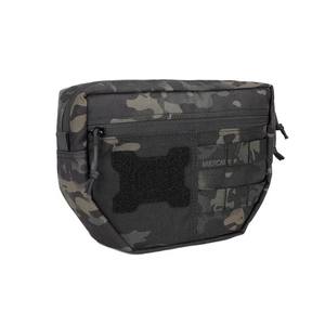 Pochette tactique multi-camouflage noire MOLLE, pochette abdominale tactique avec fermeture éclair YKK, sac administratif pour porte-plaque - Product Image 1
