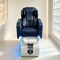 Fauteuil de massage multifonction haut de gamme pour salon de beauté et soins des ongles ; Fauteuil de pédicure avec bain de pieds ; Fauteuil de spa à hydrothérapie et pétrissage