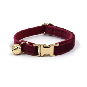 <span class=keywords><strong>Collar</strong></span> de terciopelo para perros y gatos con características reflectantes, hebilla de metal sólido con letras personalizadas, hecho de poliéster, al por mayor - Product Image 6