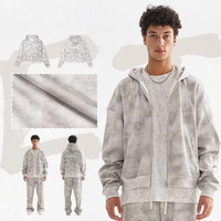 Sweat à capuche zippé pour homme, style streetwear vintage, logo personnalisé, en molleton épais, décontracté pour l'hiver