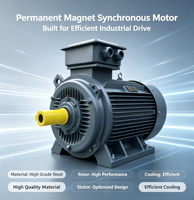 Motor Sinkron Magnet Permanen 4 Kutub 15Kw Torsi Tinggi untuk Penggerak Langsung Pendingin Air Motor Magnet Permanen AC Motor PMSM