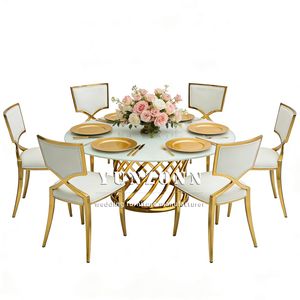 كرسي فاخر عصري متين بتصميم خاص قابل للتخصيص، أثاث مطعم من القماش، كرسي زفاف من الفولاذ المقاوم للصدأ الذهبي - Product Image 5