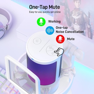Professional AmpliGame Mic Live Streaming Condenser Desktop RGB Gaming USB Recording Studio <b>Microphone</b> - Product Image 2