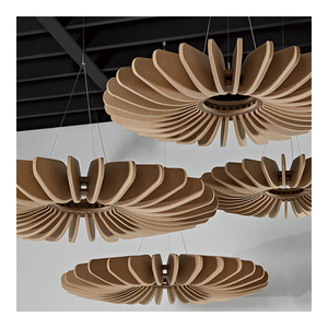 Hình Dạng Tùy Chỉnh Mới Đến Văn Phòng Novel Polyester Acoustic Tấm Vòng Cách Âm Trần Treo Acoustic Bảng Điều Chỉnh - Product Image 1