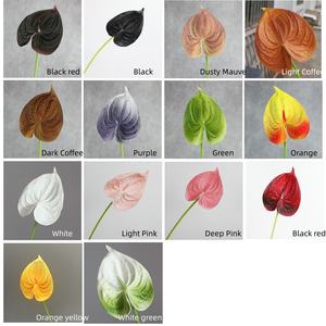 Planta Artificial de Anturio Grande, Estilo Europeo, Hecha a Mano, de Alta Calidad, Color Blanco y Verde, Tacto Realista, Centro de Mesa de PU para Bodas - Product Image 6