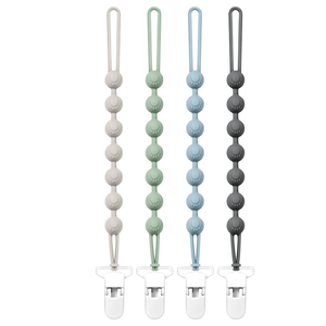 Nuova fabbrica senza BPA in Silicone con zampa per ciuccio a catena giocattolo morbido porta ciuccio per bambini con Clip in plastica giocattolo per dentizione multicolore - Product Image 1