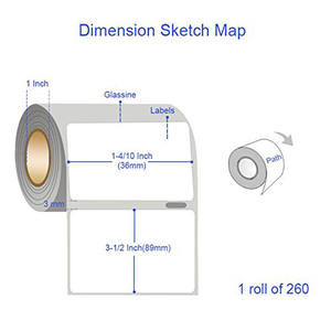 OLANTAI-etiquetas térmicas compatibles con Jumbo Rroll, <span class=keywords><strong>el</strong></span> mejor precio, 36mm x 89mm, 30321 - Product Image 3