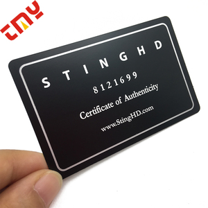 Tamaño de tarjeta de crédito de acero inoxidable negro mate serigrafía Imprimir Nombre Empresa Logotipo de Metal tarjeta de <span class=keywords><strong>nego</strong></span> - Product Image 6