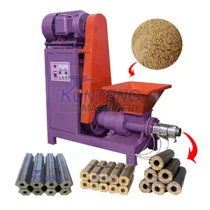 Automatic coconut peanut shell bio waste biomass charcoal briquette machines wood sawdust briquette screw extruder machine