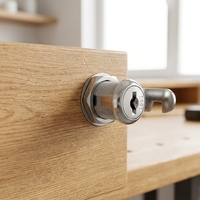 Hardware para muebles de aleación de Zinc, cajón de bloqueo de buzón, cilindro de escritorio de ordenador, gabinete de llave maestra