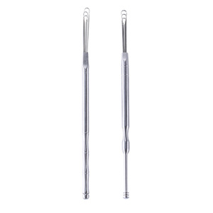 New stainless steel double-headed ear pick massage ear pick ear cleaning tool set spring ear pick - Product Image 5