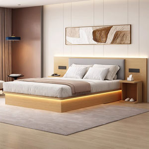 Juego de <span class=keywords><strong>Dormitorio</strong></span> de Lujo de Madera Maciza Moderna XINZHONGYE OEM, Marcos de Cama con Cajones de Almacenamiento y Cabecero para Apartamentos - Product Image 4