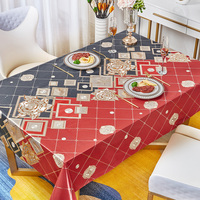 Nappe métallique en PVC, 1 pièce, motif Floral coloré, or argent