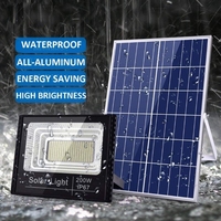 Projecteur solaire extérieur Melinz Factory avec télécommande, 100/200/300 Watts, indice de protection IP66, avec projecteurs LED 100W/200W/300W