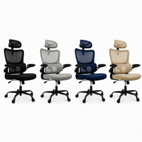 Chaises de bureau confortables, chaises de bureau avec roulettes, chaises pivotantes, chaise de direction en maille, dossier en tissu, chaise de bureau