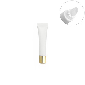 <b>White</b> Lip <b>Gloss</b> Tube 20g Gold Cap With Inner Plug Recyclable Custom Printing - Product Image 2