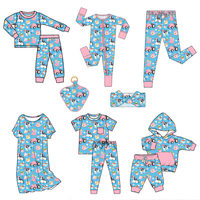 Combinaison bébé en bambou bio avec fermeture éclair bidirectionnelle, imprimé vache et tracteur, unisexe, écologique, manches longues, vêtements de nuit pour bébé