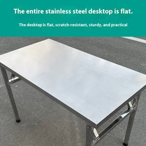 Établi pliant en acier inoxydable <span class=keywords><strong>Table</strong></span> à manger de cuisine présentoir <span class=keywords><strong>pour</strong></span> décrochage du <span class=keywords><strong>marché</strong></span> de nuit BBQ extérieur usage commercial à domicile gratuit - Product Image 4