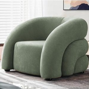 <span class=keywords><strong>Fauteuil</strong></span> d'appoint <span class=keywords><strong>convertible</strong></span> moderne et contemporain pour salon d'appartement, en tissu flanelle rembourré, avec structure en acier inoxydable - Product Image 5