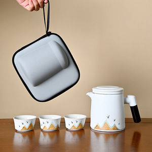 Portable Ceramic <b>Teapot</b> <b>Set</b> 2.0L Lightweight Travel Tea <b>Set</b> With Lid And Filter For Outdoor Use - Product Image 4