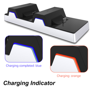 Cargador de controlador PS5 personalizado de fábrica, estación de carga Dual con indicador Led para Playstation5, mando - Product Image 3