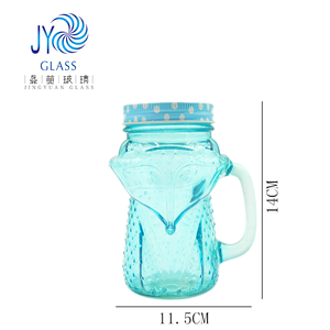 मल्टी फंक्शनल होटल की छुट्टियों में हैंडल ढक्कन के पुआल पशु आकार ठंडे पेय कांच के साथ ग्लास जार का उपयोग करते हैं। - Product Image 2