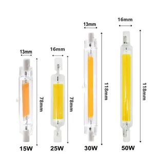 Nouvelle ampoule LED Superbright R7S 118MM AC220V 110V COB puissant projecteur remplacement Tube de verre cristal halogène lumière Alternative - Product Image 1