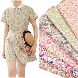 Tela Crepé de Algodón 100% Tejida, Ligera, Transpirable, Ecológica, Lisa, de Diseño Personalizado, para Vestidos de Verano - Product Image 1