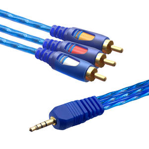Cavo para audio 1.5M 3.5mm <span class=keywords><strong>Jack</strong></span> spina maschio a 3RCA adattatore <span class=keywords><strong>3.5</strong></span> a ca per altoparlante portatile DVD TV - Product Image 1