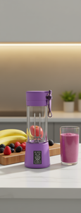 Frullatore Portatile W-024 con Contenitore in Plastica da 0,3L, 4 Lame, Alimentato a Batteria, per Uso Domestico - Product Image 2
