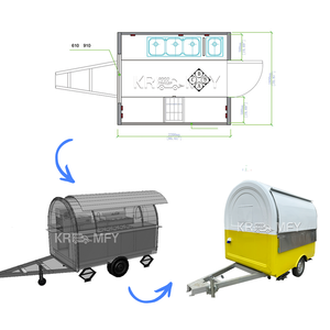 China Concesión País Multifuncional Personalizable Popular Street Food Trailer Food Truck Fast Food Van - Product Image 4