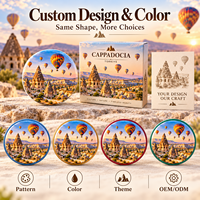 Aimant de réfrigérateur en céramique souvenir de Turquie Cappadocia avec paysage de montgolfière, coffret cadeau, aimant de réfrigérateur personnalisé, souvenir en gros
