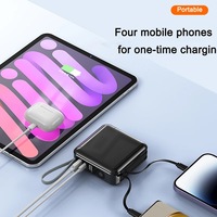 Nouvelle Boîtier de Charge Multifonction 4-en-1 2026 avec Batterie Externe 10000mAh, Câble Intégré, Prise Secteur et Batterie Li-Polymère – Alimentation Mobile