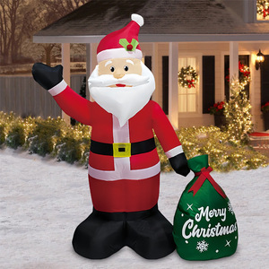 1.2M <b>LED</b> Light Up Inflatable Santa Claus With Gift Bag Outdoor Yard Christmas Party Decoration - Product Image 4