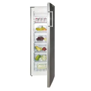 Refrigerador de acero inoxidable tipo cofre para puerta, pequeños congeladores verticales para el hogar, cocina, congelador integrado