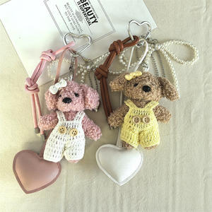 Llavero de Peluche Creativo y Adorable con Forma de Perro Mr. Bean, Impresión en Relieve 3D, Colgante para Parejas, Adorno para Bolsos, Oso con Ropa - Product Image 4