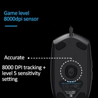 Ratón para Juegos G102, Inalámbrico de 2.4 GHz, Retroiluminación RGB Programable, 4 Botones, USB para Computadora Portátil, Hogar y Oficina
