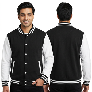 Spring Autumn Men's <b>Pilot</b> Bomber Couple Baseball <b>Jacket</b> University Varsity Solid Color Casual Clothes - Product Image 1