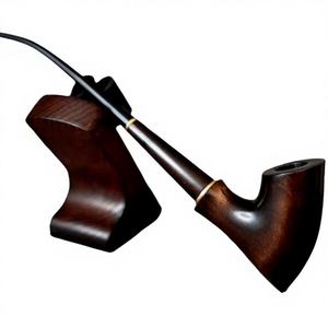 Pipa de Tabaco Moderna de Madera Natural Ecológica Lacada, Hecha a Mano por Tradebyd - Product Image 1