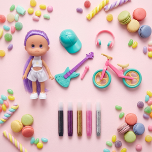 Muñeca de Vinilo a Precio de Fábrica con Accesorios para Mascotas y Bolígrafos de Gel para Juego Creativo de Simulación para Niñas de 5 a 7 Años - Product Image 1